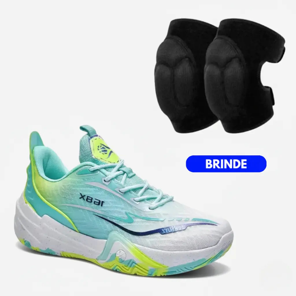 KIT Tênis de Vôlei Flex 168X + Joelheira de Brinde-Verde