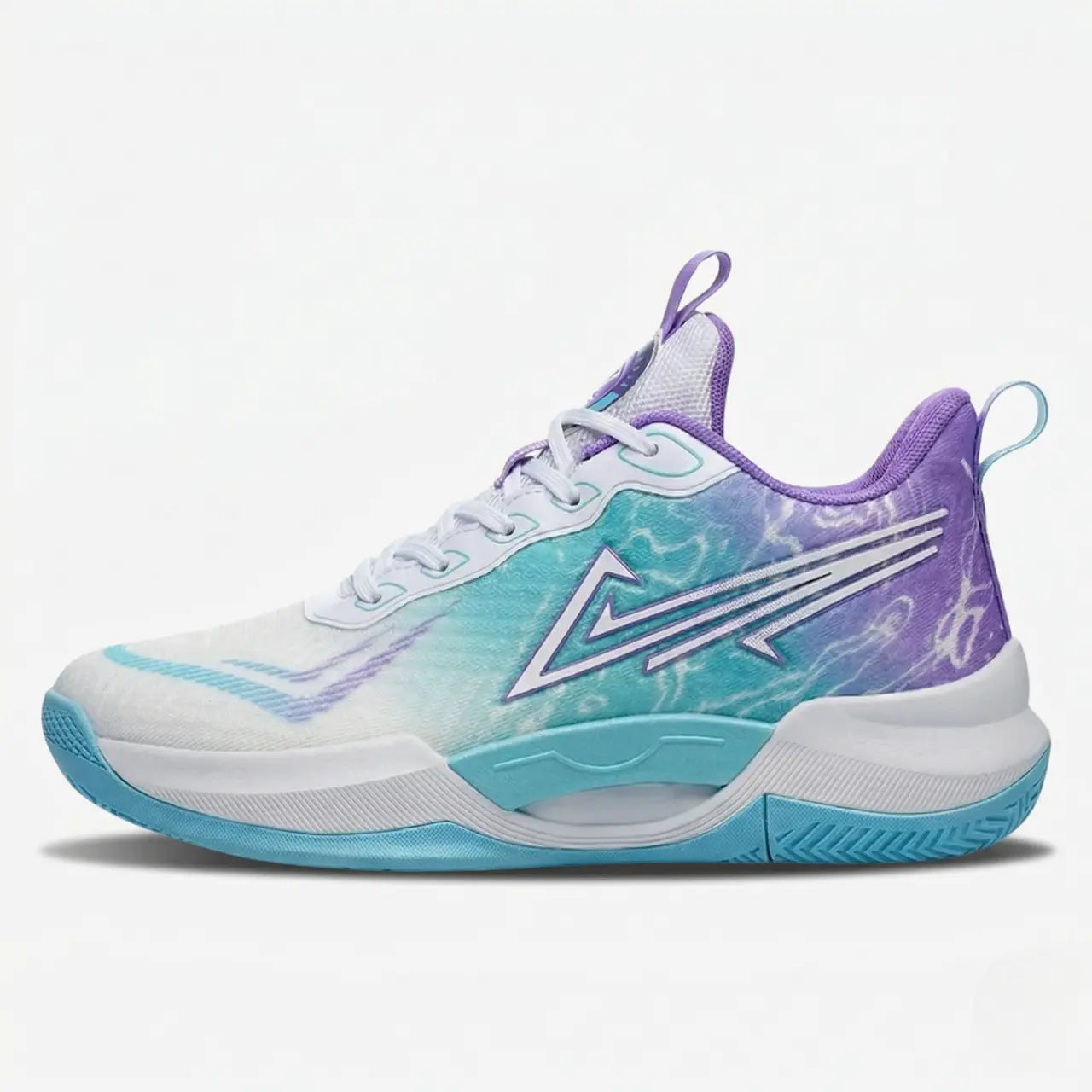Tênis de Basquete PinkWave Runner | Máximo Conforto E Antiderrapante-Branco/Roxo
