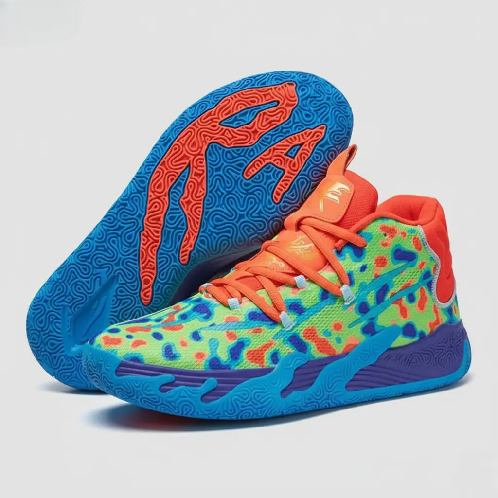 Tênis de Basquete AeroDunk - Vivazz - Verde/Laranja