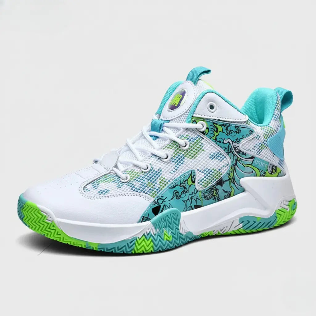 Tênis de Vôlei Aesthetic Grafite 3.0 | Respirável e Antiderrapante - Branco/Verde