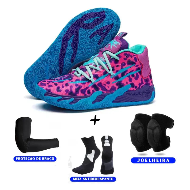 KIT Tênis de Vôlei AeroDunk + Joelheira + Meia + Manguito