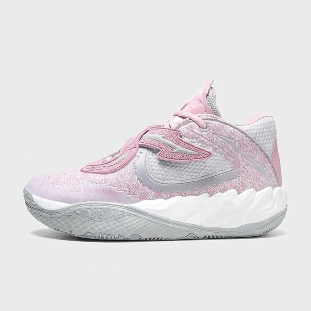 Tênis de Basquete Creed Pro -  Alto Desempenho Antiderrapante- Rosa Claro