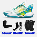 KIT Tênis de Vôlei PowerGrip  + Joelheira + Meia + Manguito - Verde