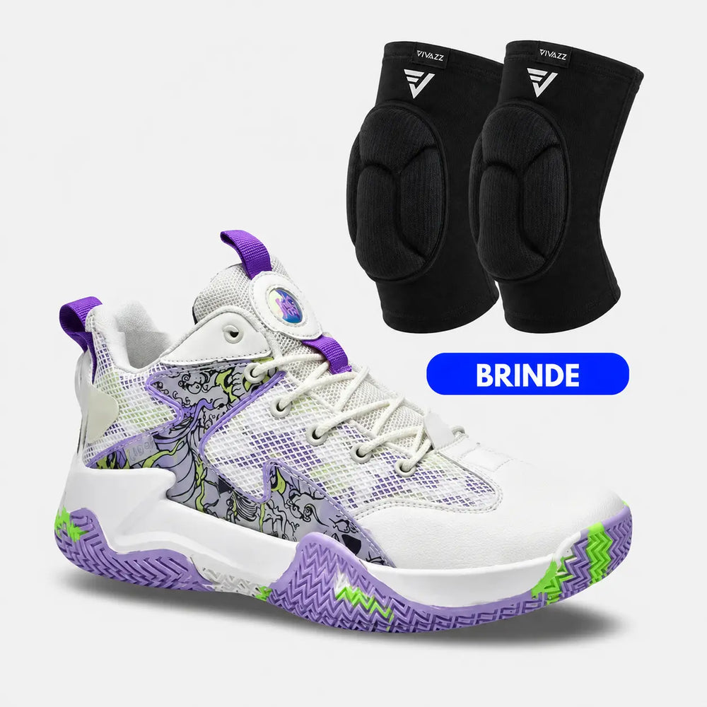 Kit Foam: Tênis de Vôlei Grafite 3.0 + Joelheira com Espuma