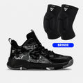 Kit Foam: Tênis de Vôlei Grafite 3.0 + Joelheira com Espuma - Preto