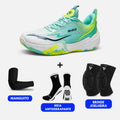 KIT Tênis de Vôlei Flex 168X + Joelheira + Meia + Manguito C1L4 QM - Verde