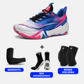KIT Tênis de Vôlei Flex 168X + Joelheira + Meia + Manguito C1L4 QM - Azul Escuro