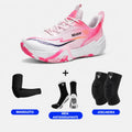 KIT Tênis de Vôlei Flex 168X + Joelheira + Meia + Manguito C1L4 QM - Rosa