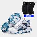 Kit Foam: Tênis de Basquete Grafite 1.0 + Joelheira com Espuma - Branco/Azul