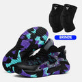 Kit Foam: Tênis de Basquete Grafite 1.0 + Joelheira com Espuma - Preto/Roxo