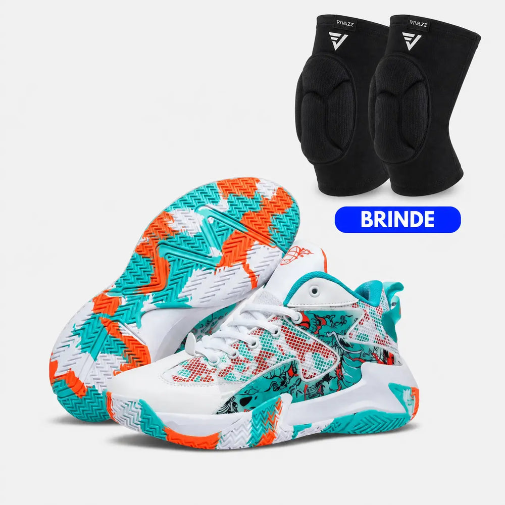 Kit Foam: Tênis de Basquete Grafite 1.0 + Joelheira com Espuma