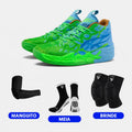 KIT Tênis de Vôlei Impact Blaze + Joelheira + Meia + Manguito QM - Azul/Verde