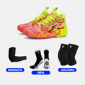 KIT Tênis de Vôlei Impact Blaze + Joelheira + Meia + Manguito QM - Vermelho/Amarelo