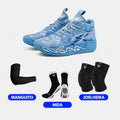 KIT Tênis de Vôlei Impact Blaze + Joelheira + Meia + Manguito QM - Azul
