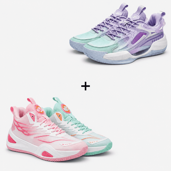 Kit 2 Pares de Tênis - Vôlei e Basquete DunkX + PowerGrip   | Respirável e  Antiderrapante