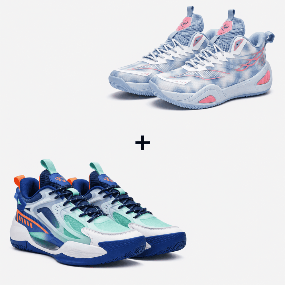 Kit 2 Pares de Tênis - Vôlei e Basquete DunkX + PowerGrip   | Respirável e  Antiderrapante