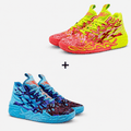 Kit 2 Pares de Tênis - Vôlei e Basquete Impact Blaze | Design Moderno - Amarelo/Azul