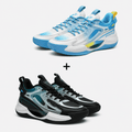 Kit 2 Pares de Tênis  - Vôlei e Basquete PowerGrip | Respirável e Alto Impacto - Azul/Preto