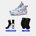 KIT Tênis de Vôlei e Basquete DunkX - Antiderrapante + Joelheira + Meia - SV15 - Azul