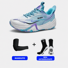KIT Tênis de Vôlei e Basquete Flex 168X - Meia + Manguito | Respirável e Antiderrapante BLCKF