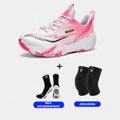 KIT Tênis de Vôlei e Basquete Flex 168X - Joelheira + Meia Antiderrapante - Rosa