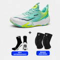 KIT Tênis de Vôlei e Basquete Flex 168X - Joelheira + Meia Antiderrapante - Verde