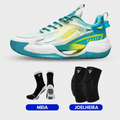 KIT Tênis de Vôlei e Basquete PowerGrip + Joelheira + Meia Antiderrapante - Verde