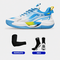 KIT Tênis de Vôlei e Basquete PowerGrip + Meia Antiderrapante + Manguito - Azul