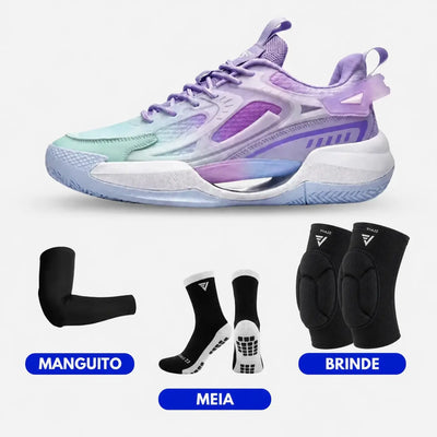 KIT Tênis de Vôlei PowerGrip + Joelheira + Meia + Manguito - SV15