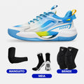 KIT Tênis de Vôlei PowerGrip + Joelheira + Meia + Manguito - SV15 - Azul