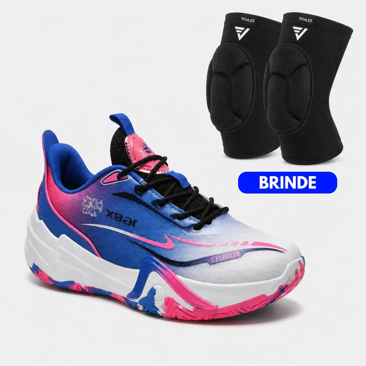 KIT Tênis de Vôlei Flex 168X + Joelheira de Brinde
