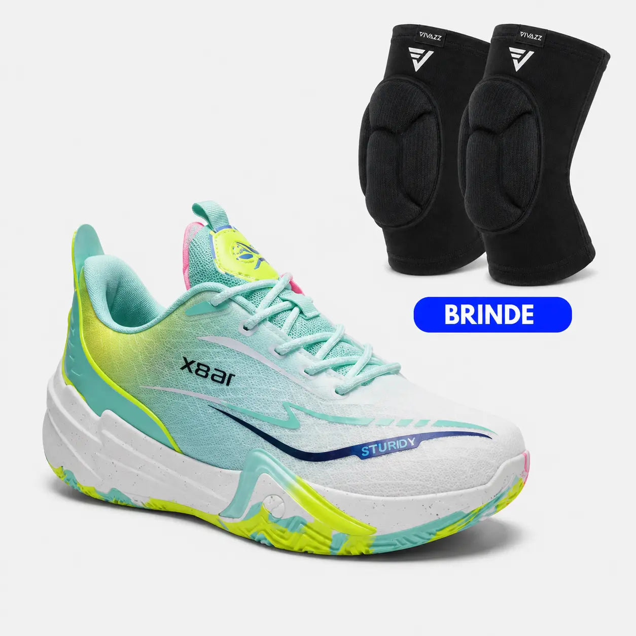 KIT Tênis de Vôlei Flex 168X + Joelheira de Brinde