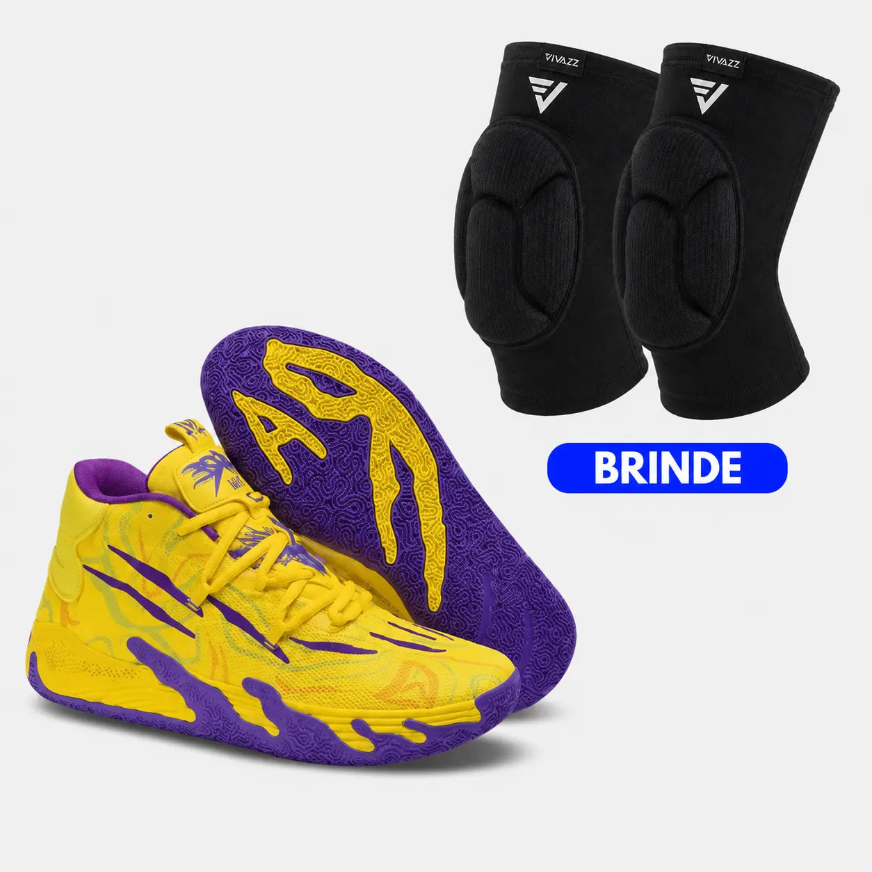 KIT Tênis de Vôlei AeroDunk + Joelheira de Brinde