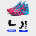 KIT Tênis de Vôlei e Basquete Impact Blaze + Manguito + Meia Antiderrapante - Azul/Vermelho
