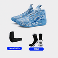 KIT Tênis de Vôlei e Basquete Impact Blaze + Manguito + Meia Antiderrapante - Azul