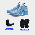 KIT Tênis de Vôlei e Basquete  Impact Blaze + Manguito + Joelheira - Azul