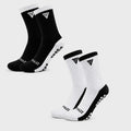 Kit 3 Pares de Meias de Esportes Profissional Cano Médio Para Vôlei e Basquete | Vivazz - Preto/Branco