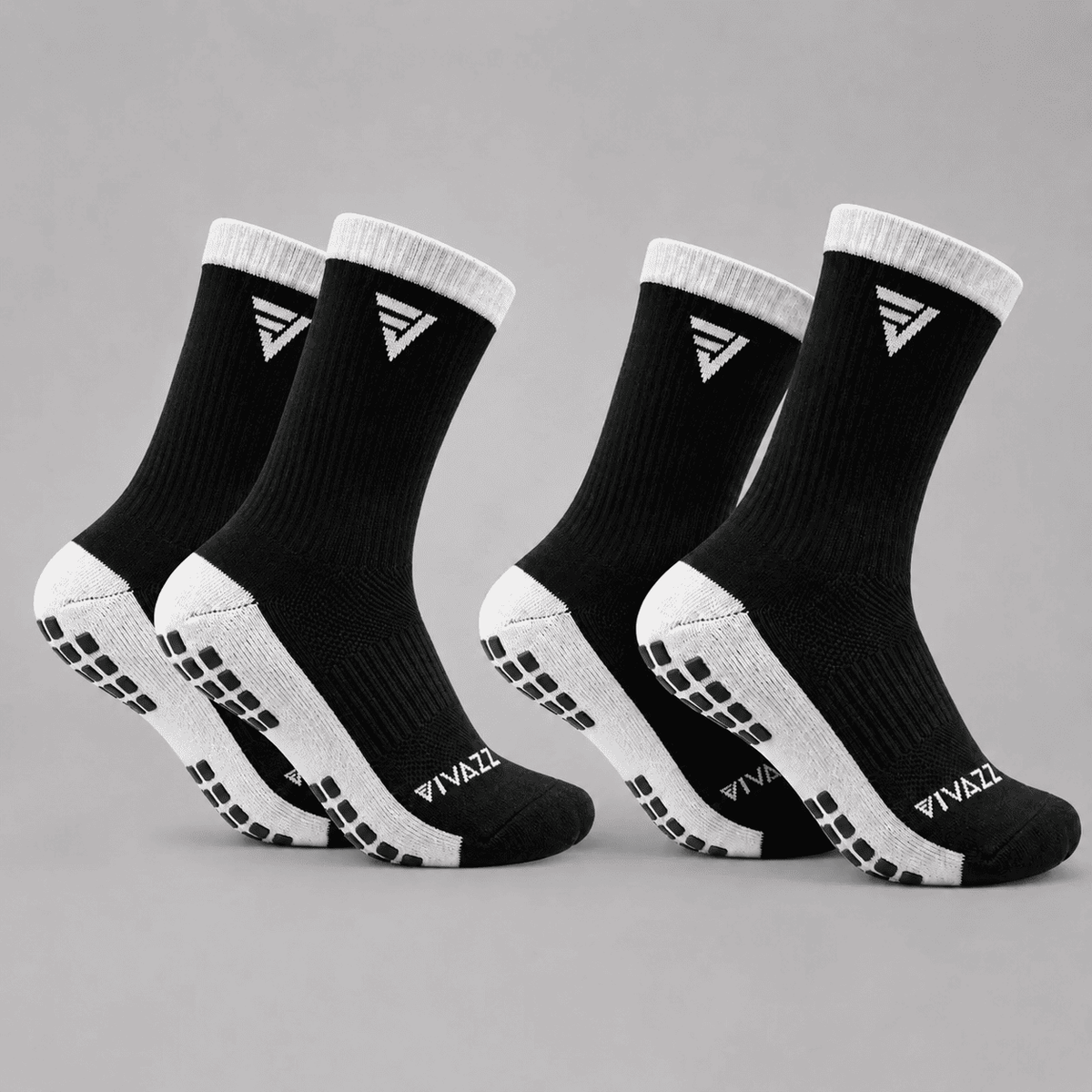 Kit 2 Meias Vivazz Antiderrapante Profissional 3.0 - Cano médio Para Vôlei e Basquete