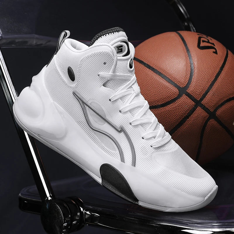 Tênis FlexStride Unissex Para Basquete- Branco/Preto