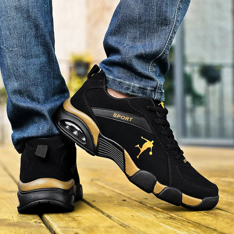 Tênis de Basquete e Vôlei PowerNet | Respirável e Alto Impacto-Dourado