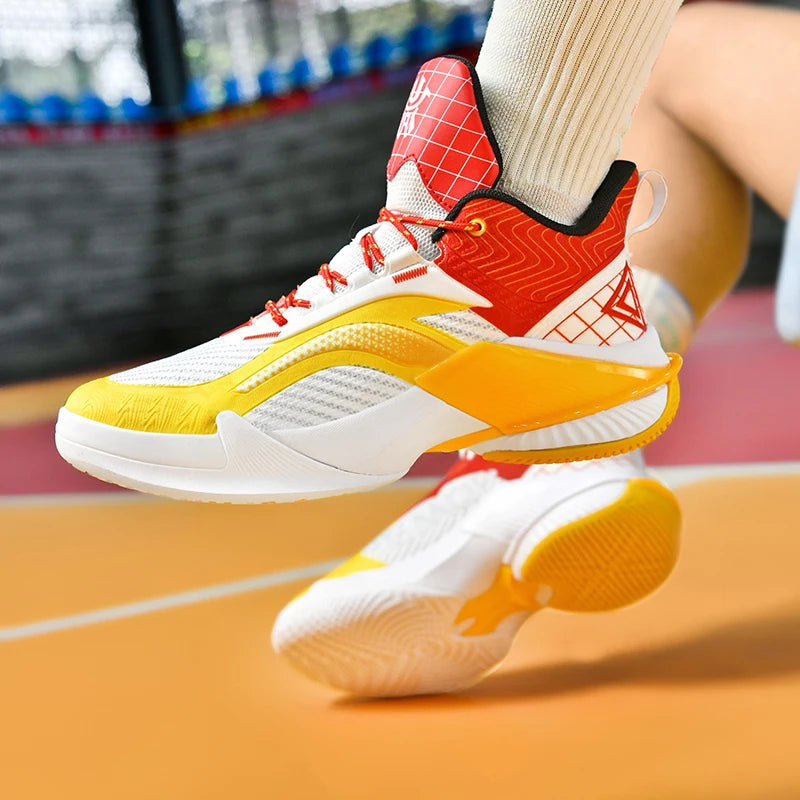 Tênis de Basquete e Vôlei Bounce Pro | Amortecimento Duplo e Grip Antiderrapante- Amarelo
