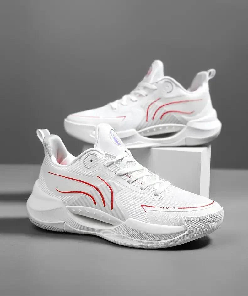Tênis de Basquete SpeedRush  | Respirável e Alto Impacto-Branco