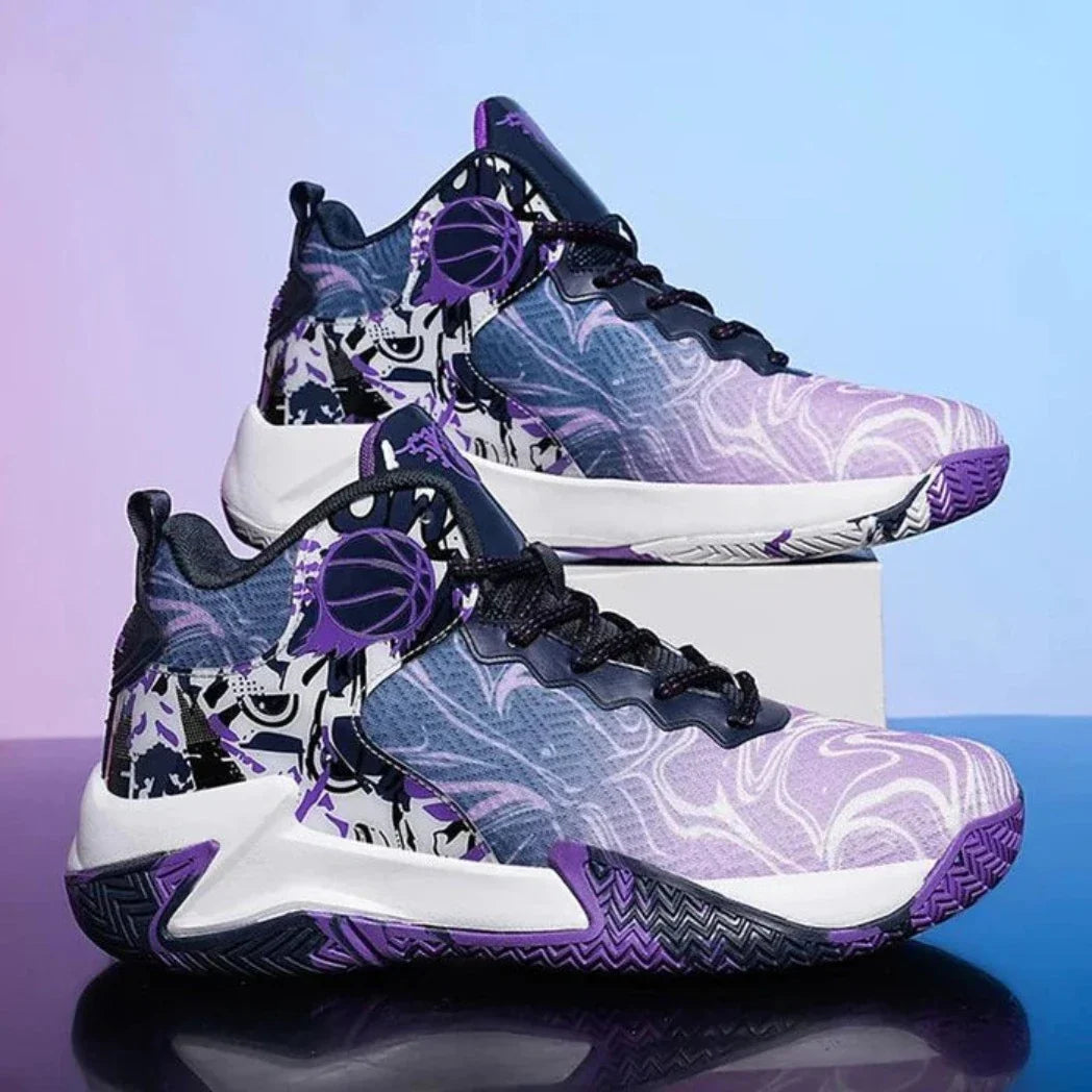 Tênis De Basquete Boost Turbo| Respirável e Antiderrapante-Roxo