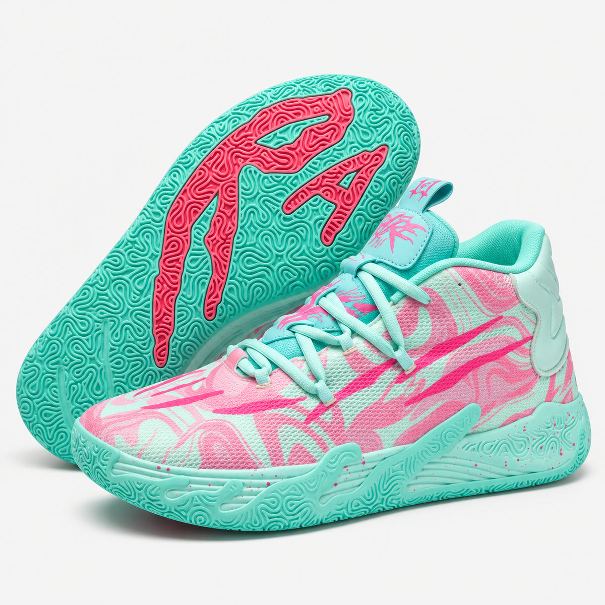 AeroDunk - Verde/Rosa - 10-perfil-e-solado #cor_Verde/Rosa