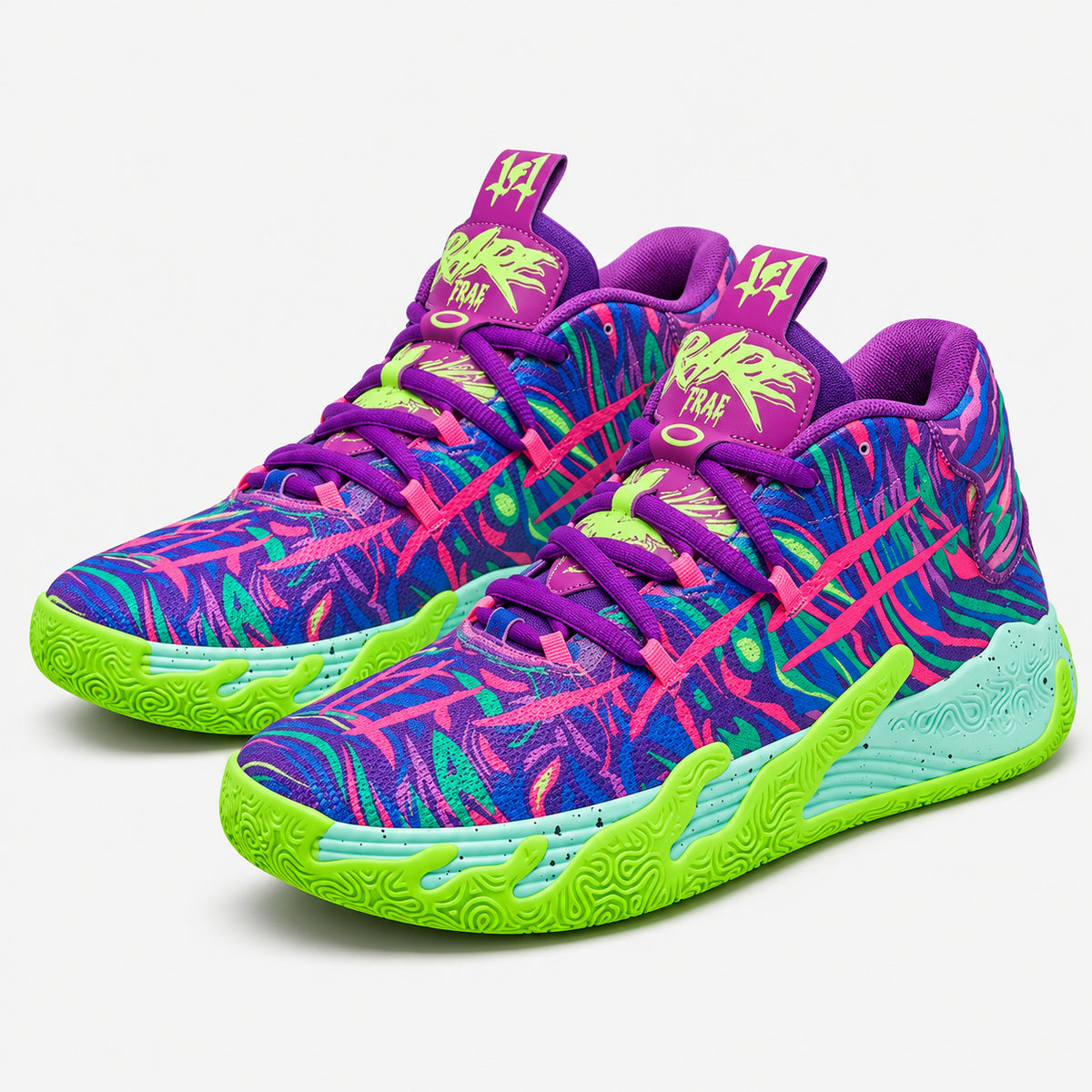 AeroDunk - Roxo/Verde - 02-par-frontal #cor_Roxo/Verde