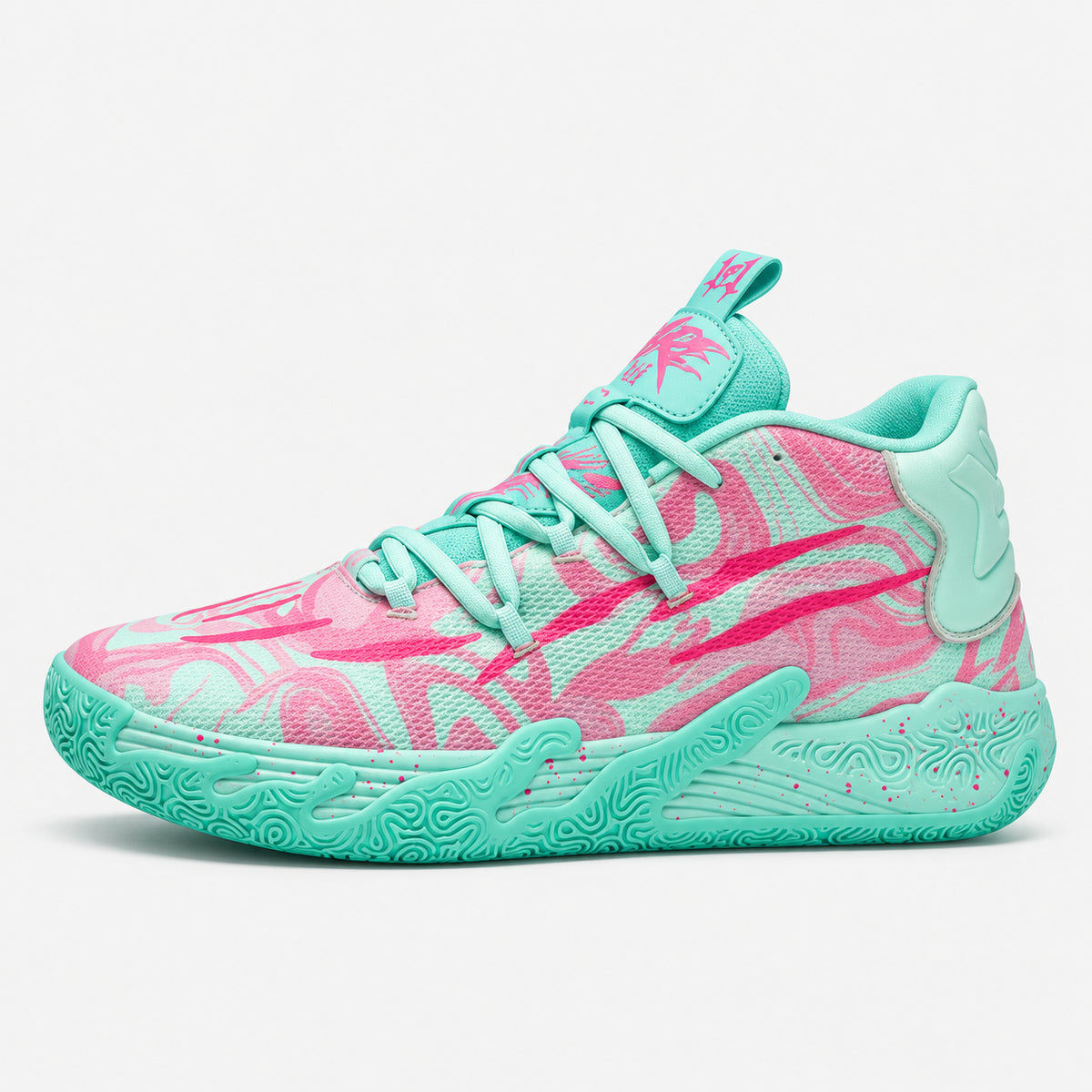 AeroDunk - Verde/Rosa - 01-lateral #cor_Verde/Rosa