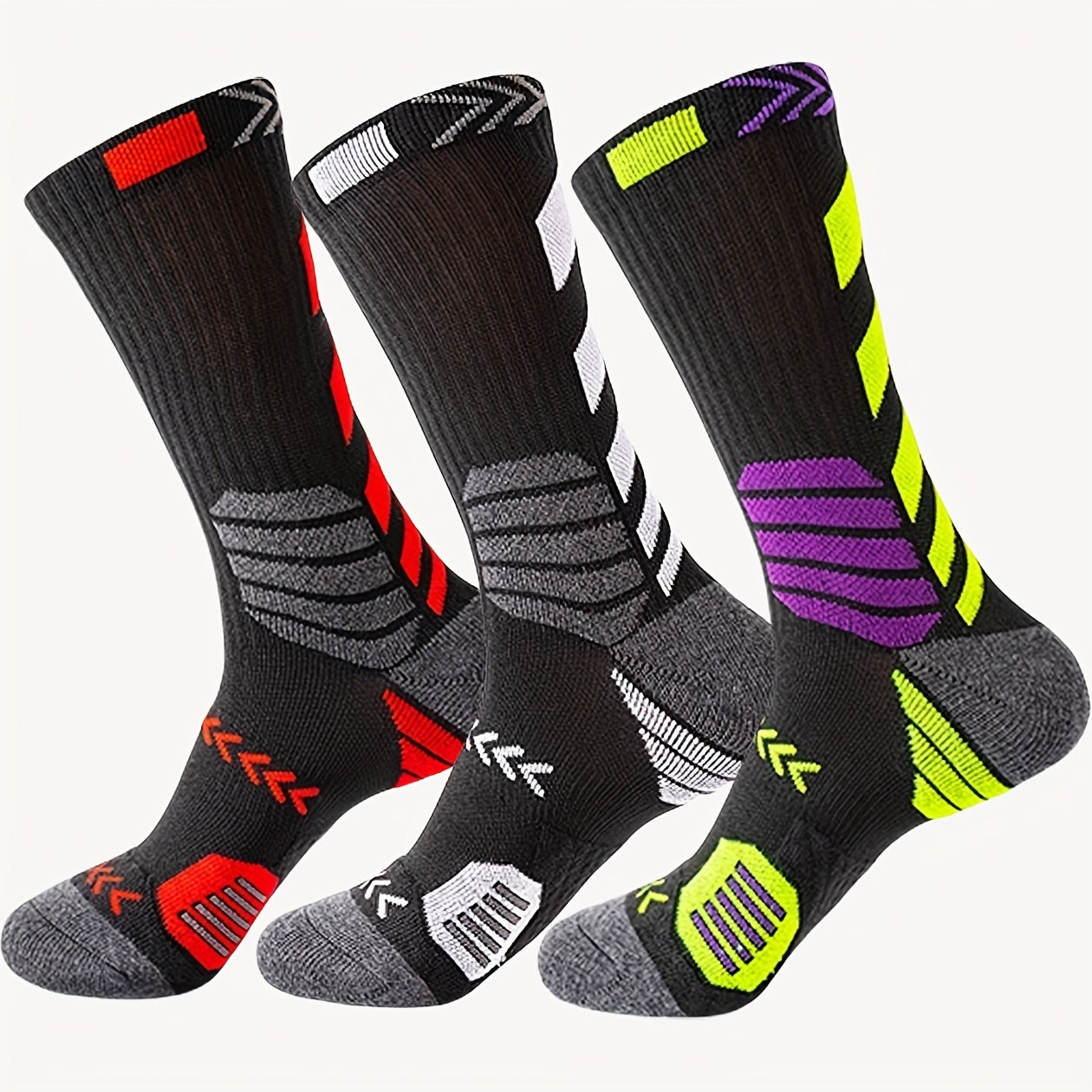 3 Pares de Meias Antiderrapante Cano Médio Profissional