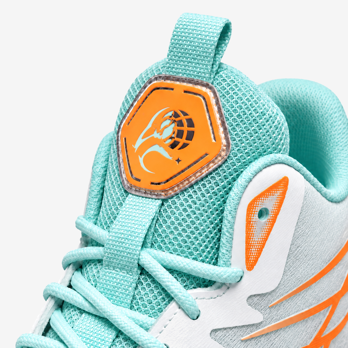 Dunk X — par misto rosa e verde-água — detalhe lingua verde