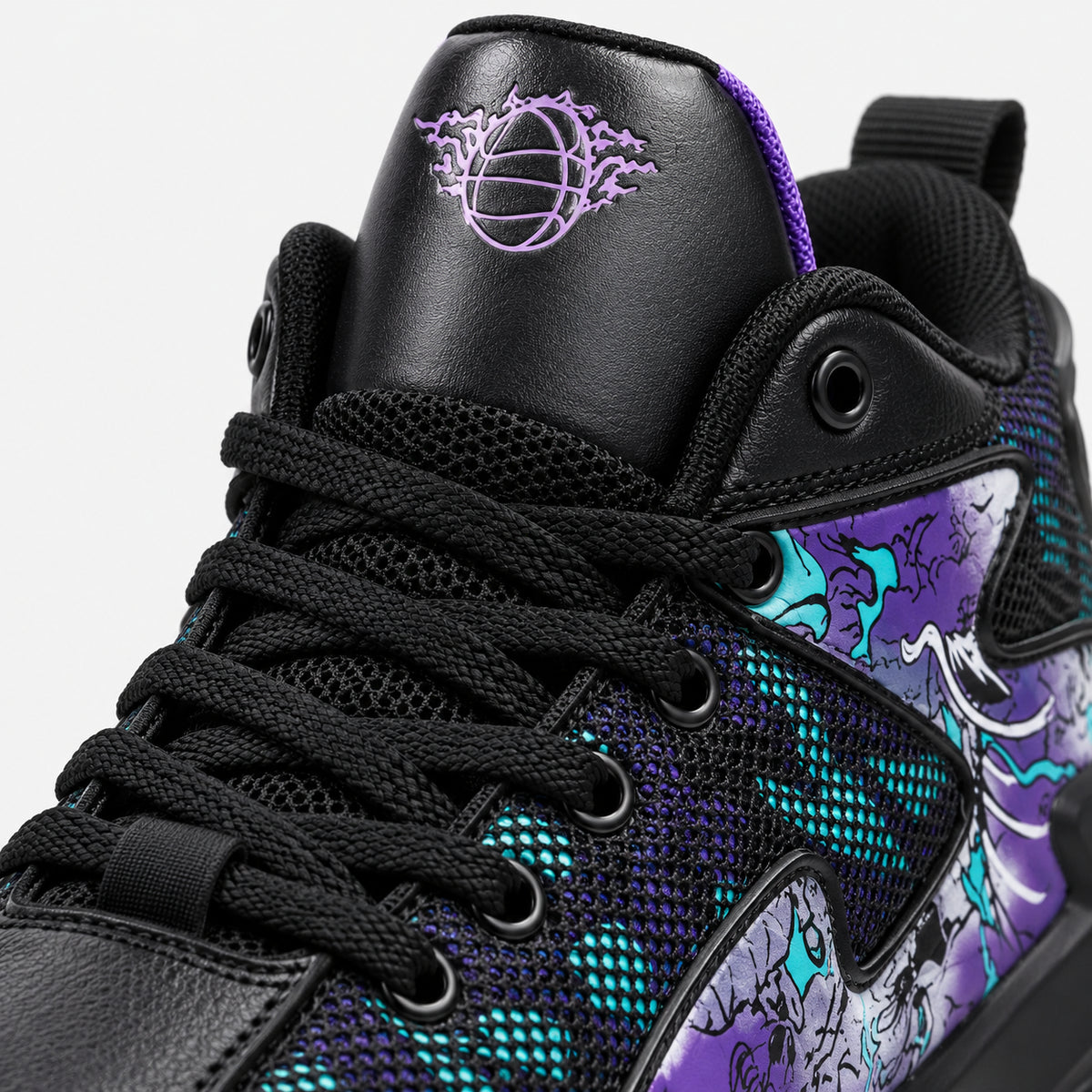Grafite Original — Preto/Roxo — detalhe lingua #Cor_Preto/Roxo