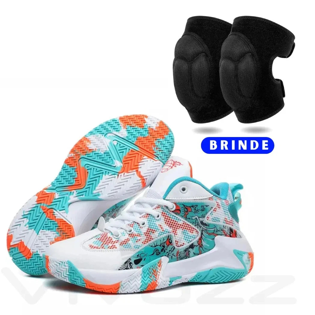 Kit Foam: Tênis de Vôlei Grafite 1.0 + Joelheira com Espuma